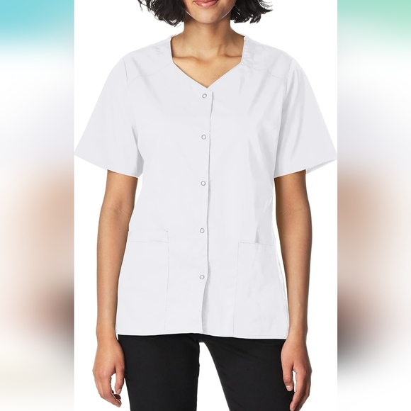 Wonderwork button down scrub top jacket M - Picture 1 of 5